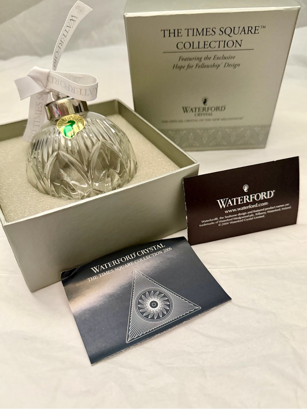 Waterford Crystal 2006 Hope For Fellowship Times Square Ball Ornament